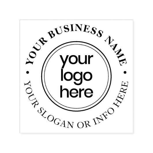 ラウンドエレガントタイポグラフィの会社名ロゴ セルフインキングスタンプ (デザイン)