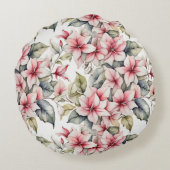 ラウンドエレガントフローラパターン（の模様が）あるクッション ラウンドクッション (裏面)