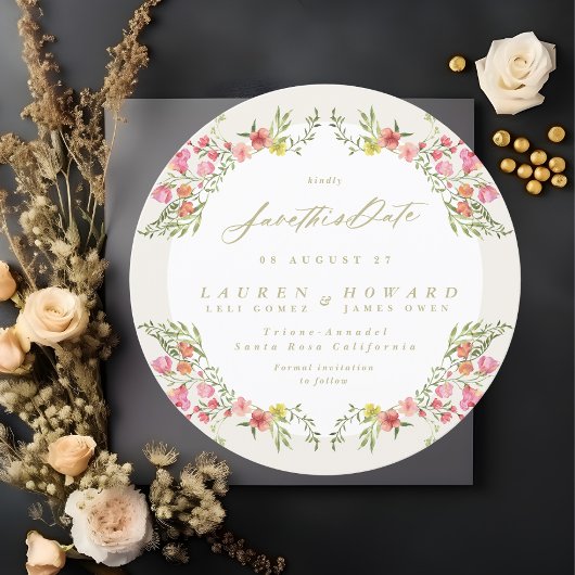 ラウンドエレガントロマンフローラ春非写真 セーブザデート