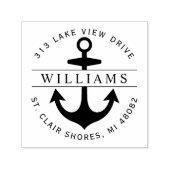 ラウンドエレガント航海のいかり差出人住所 セルフインキングスタンプ (デザイン)