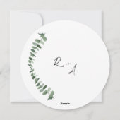 ラウンドエレガント&ロマンチック結婚式招待状カード シーズンカード (裏面)