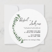 ラウンドエレガント&ロマンチック結婚式招待状カード シーズンカード (正面)