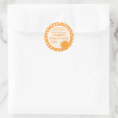 ラウンドオレンジのクッキー交換ベーキングギフトスタンプ ラウンドシール (バッグ)