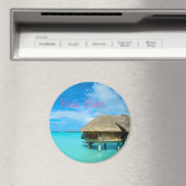 ラウンドオーバーウォーターバンガローオンボラボラ文字マグネット マグネット (インサイチュ (食洗機))