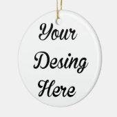 ラウンドカスタムクリスマスセラミックオーナメント セラミックオーナメント (左)