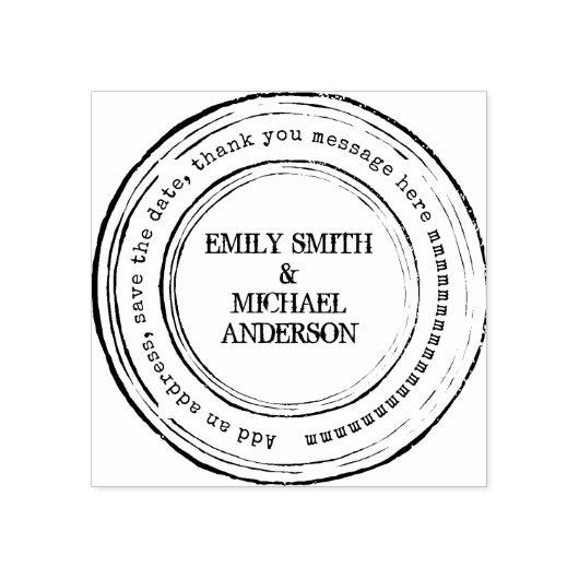 ラウンドカスタムスタンプヴィンテージ動揺してスタイル ラバースタンプ (インプリント)