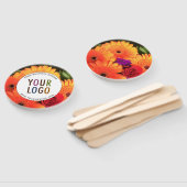 ラウンドカスタムハンドヘルドファンとロゴ&写真 ハンドファン (組立なし)