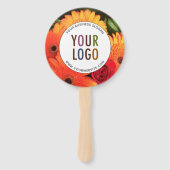 ラウンドカスタムハンドヘルドファンとロゴ&写真 ハンドファン (正面)