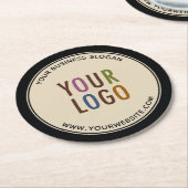 ラウンドカスタムパルプボード紙コースター会社のロゴ ラウンドペーパーコースター (アングル)