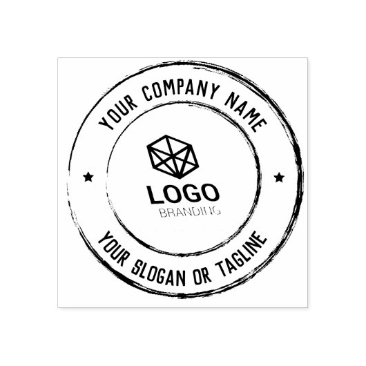 ラウンドカスタムビジネスロゴプロモーション ラバースタンプ (インプリント)