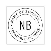 ラウンドカスタムビジネス会社名 セルフインキングスタンプ (デザイン)