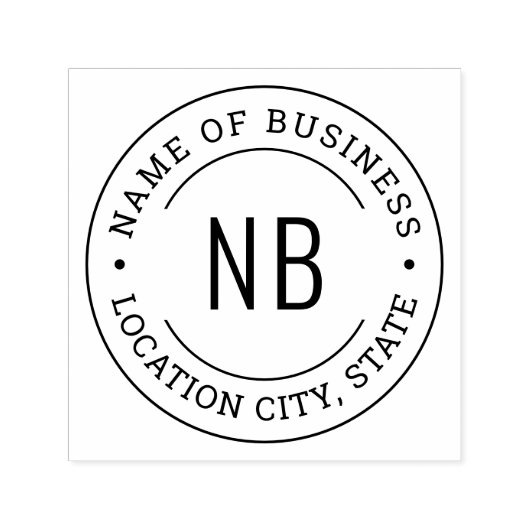 ラウンドカスタムビジネス会社名 セルフインキングスタンプ (デザイン)