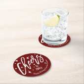 ラウンドカスタムファミリ名 | 応援から新年 ラウンドペーパーコースター (インサイチュ)