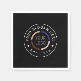 ラウンドカスタムロゴビジネスブランド スタンダードカクテルナプキン