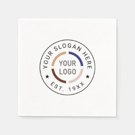 ラウンドカスタムロゴビジネスブランド スタンダードカクテルナプキン