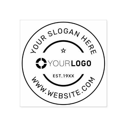 ラウンドカスタムロゴブランドのプロモーション ラバースタンプ (インプリント)
