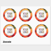 ラウンドカスタムロゴ&写真のシールをありがとう ラウンドシール (シート)