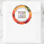 ラウンドカスタムロゴ&写真のシールをありがとう ラウンドシール (バッグ)