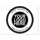 ラウンドカスタム会社のロゴ ラバースタンプ (インプリント)