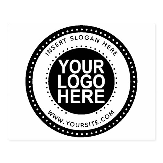 ラウンドカスタム会社のロゴ ラバースタンプ (インプリント)