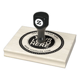 ラウンドカスタム会社のロゴ ラバースタンプ