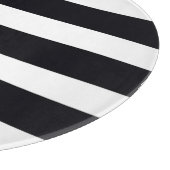 ラウンドカッティングボードガラスシック白黒ストライプ カッティングボード (角)