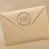 ラウンドカップル名結婚の差出人住所 セルフインキングスタンプ