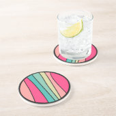 ラウンドカラー抽象芸術160422(02) コースター (側面)