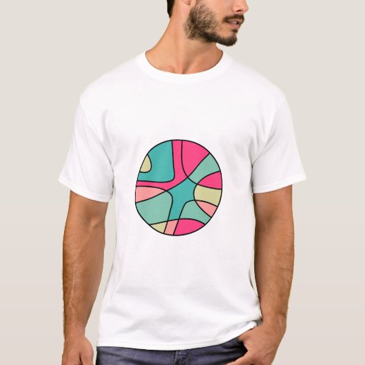 ラウンドカラー抽象芸術160422(05) Tシャツ (正面)