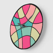 ラウンドカラー抽象芸術160422(06)大時計 ラージ壁時計 (傾斜)