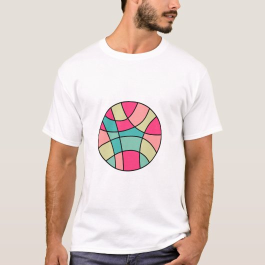 ラウンドカラー抽象芸術160422(06) Tシャツ (正面)