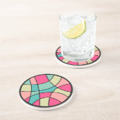 ラウンドカラー抽象芸術160422(07) コースター (側面)