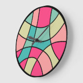ラウンドカラー抽象芸術160422(07) ラージ壁時計 (傾斜)