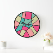 ラウンドカラー抽象芸術160422(07) ラージ壁時計 (ホーム)