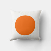 ラウンドカラー – オレンジと白 クッション (裏面)