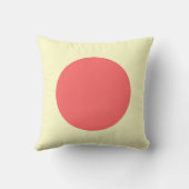 ラウンドカラー – トロピカルピンクと黄淡い色の色 クッション (裏面)