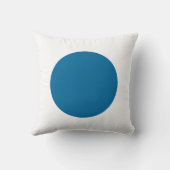 ラウンドカラー – 砂漠の青と白 クッション (裏面)