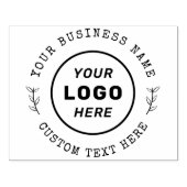 ラウンドカントリーカスタム文字&ビジネス名ロゴ ラバースタンプ (インプリント)