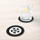 ラウンドカーホイールタイヤ及びリムノベルティコースターセット ラウンドペーパーコースター (インサイチュ)