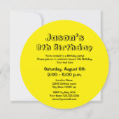 ラウンドキッズオートレースバースデーパーティ招待状 招待状 (裏面)