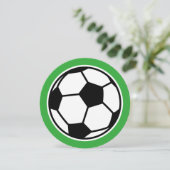 ラウンドキッズサッカーバースデーパーティ招待状 招待状 (スタンド正面)