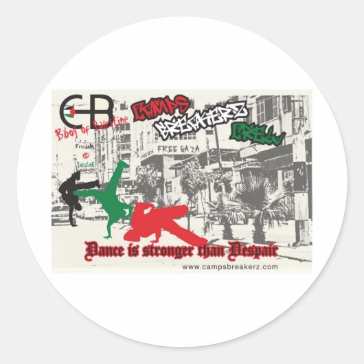 ラウンドキャンプスブレーカーズステッカー ラウンドシール (正面)