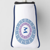 ラウンドギリシャ鍵カスタムモノグラム ゴルフヘッドカバー (回転90)