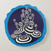 ラウンドクッションミッドナイトブルース魔法キノコ綿 ラウンドクッション (裏面)