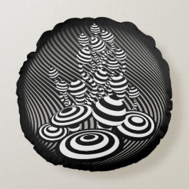 ラウンドクッションb/w魔法きのこ綿 ラウンドクッション