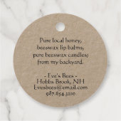 ラウンドクラフトヴィンテージビーアピアジャールハニーネックラベル フェイバータグ (裏面)