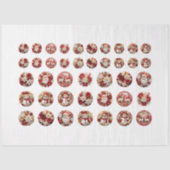 ラウンドクリスマスイメージDIYデコページオーナメントクラフト 薄葉紙 (正面)