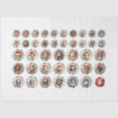 ラウンドクリスマスイメージDIYデコページオーナメントクラフト 薄葉紙 (正面)