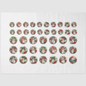 ラウンドクリスマスイメージDIYデコページオーナメントクラフト 薄葉紙 (正面)