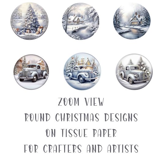 ラウンドクリスマスイメージDIYデコページオーナメントクラフト 薄葉紙